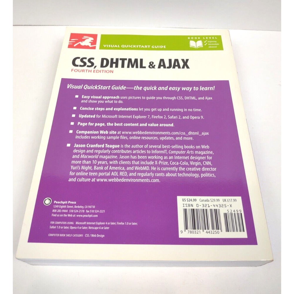 CSS, DHTML, & Ajax: Visual QuickStart Guide by Teague, Jason Cranford - Picture 3 of 10
